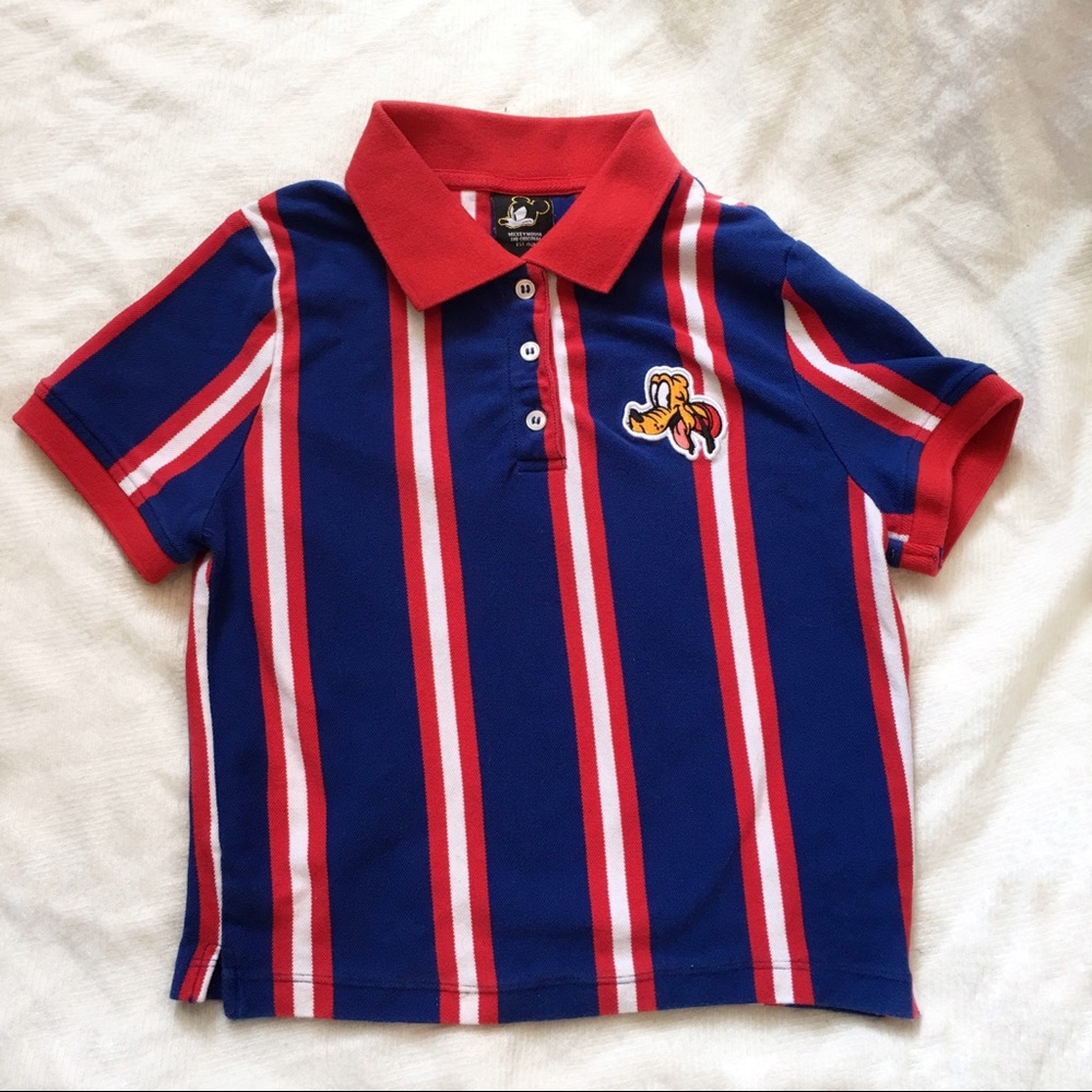 [DISNEYxFOREVER 21]Kids Striped Pluto Polo Shirt S